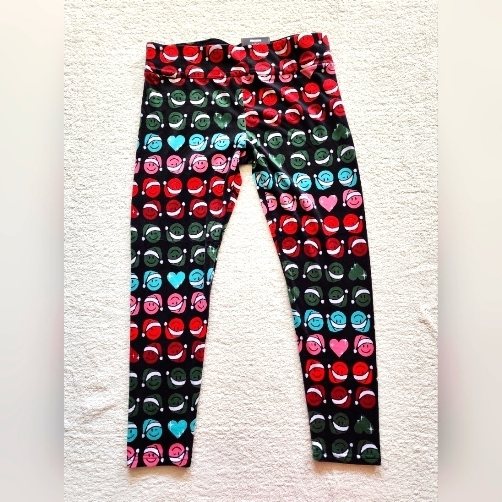 New women's Holiday Christmas Smileys Leggings size XL and XXL